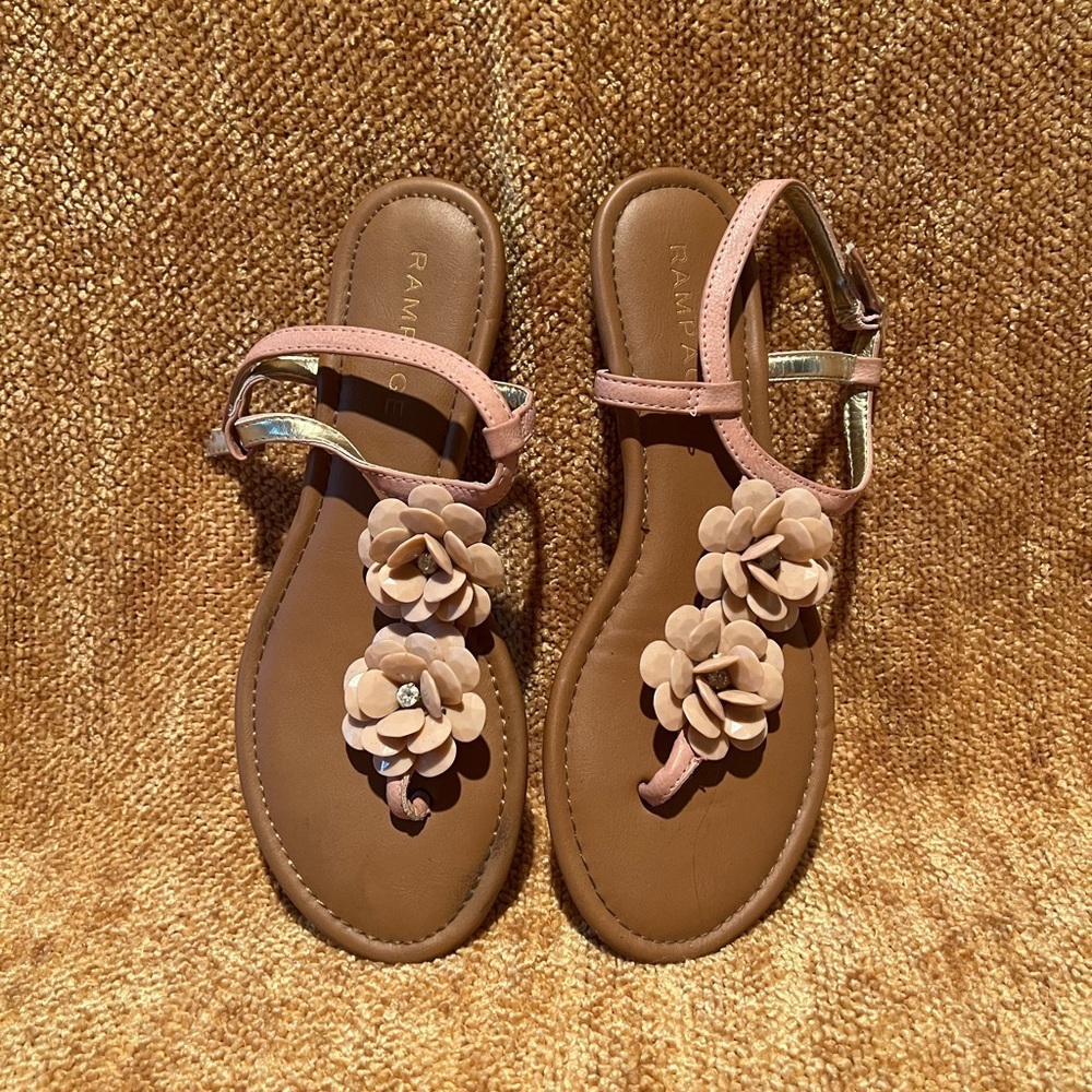 Rampage Blush Pink Floral Sandal